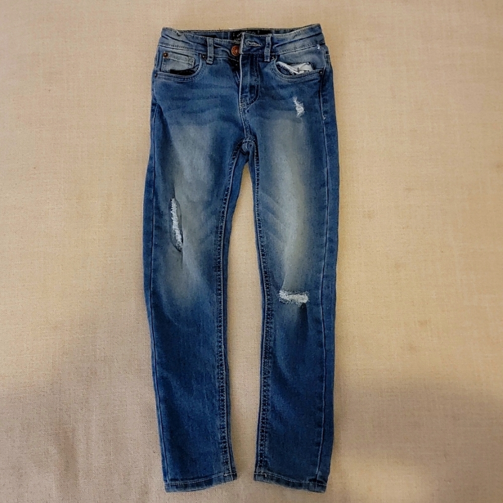 Lucky Brand Girls Size 7 Skinny Blue Jeans